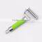 Hot Sale Two Blades Green Rubber Handle Peeler