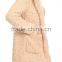 WHOLESALE PLUS SIZE AMERICAN WINTER FASHION SOLID LONG LENGTH OPEN FRONT DRAPED FAUX FUR OPEN FRONT JACKET WOMEN WITH POCKETS