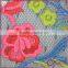 Multicolor Embroidery Design Mesh Fabric, African Lace Fabrics for Dress, Blouse