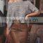 2016 fashion new design Woman Girl Sexy pretty Lady skirts, new fashion high quality Tan PU midi skirt for women