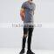 Custom Short Sleeve Button Placket Longline Side Hem Zip Dark Grey Men's 97% Polyester 3%Spandex 200g Casual Slim Fit Polo Shirt