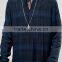 Long Sleeve Collarless Design Mens Pre-Shrunk 100% Viscose Lightweight Check Print Comfort Fit Casual Shirts