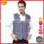 Classic solid male cotton canvas work men sweater vest knitting pattern