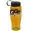 USA Made 27 oz Transparent Sports Bottle With Tethered Lid - BPA/BPS-free, FDA compliant and comes with your logo