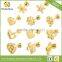 Stainless Steel Gold Geometry Earring Stud Different Shape Flower Star Heart Butterfly and Clover