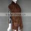 Elegant Women Fur Gilet Rabbit Fur Knitted Vest With Pockets And Tassels In Winter