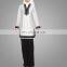 Ethnic muslim OEM elegant ladies blouse white and black style tunics