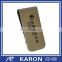 laser engraved logo sus money clip with Karon Metal