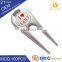 Foldable golf divot tool / pitchfork with personalized logo