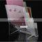 4 Tier Acrylic Brochures Menu Magazine Holder For Wall Mounted orTabletop