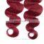 Dark Root Ombre Hair Extensions 1b/99j Peruvian Virgin Hair Body Wave Wavy Red Wine Two Tone ombre Human Hair Weave