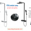 popular black duable metal cover PPA water way thermostatic shower sets rainfall shower system