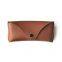 Customized Portable Leather Sunglasses Case with Metal Hook