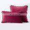 Velvet Tassel Cushion cover 18x18 pom pom pillow cover Soft velvet cushion cover for home decor