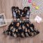 Newest sleeveless floral pattern romper for cute baby girls