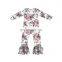 Toddler Sunflower Cheetah Print Bubble Romper Ruffle Bodysuit Rompers Girls