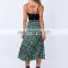 Leopard Print Chiffon Print Split Skirt Sexy 2020 Summer Women's Zipper High Waist Midi A-line Swing Skirt