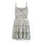 Sexy Factory Wholesale Low Price Spaghetti Strap Small Floral Summer INS Hot Style V-neck Women's Beach Print Skirt Loose Dress