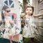 2019 summer girls dresses kids vintage flower dress floral 5 buttons vest dresses 0-5years