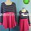 2019 New Mommy And Me Dresses Baby STRIPED Splice   (this link for KIDS)