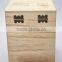 Unfinished wooden wine gift box,wine packaging with slanting opening lid