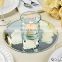 hot selling round mirror candle plate/mirror tray centerpieces table d