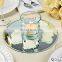 hot selling round mirror candle plate/mirror tray centerpieces table d