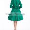 Bestdress high waist with waist band design A-line dress with shirt-collar 50s rockabilly swing dress