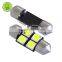 Festoon 4smd 31mm 5050 Car Dome Instrument Light Bulbs License Plate Indicator Lights 6 Colors