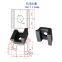 Boltable rail clamp for crane rail fastening