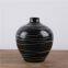 Matte Glaze Large White Stripe Sculpture Jingdezhen Ceramic Vase Decoration For Grow Fresh Flowers