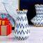 Black White Stripe Hand Made Paint Chinese Jingdezhen Ceramic Plant Vase For Living Room