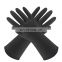 Sunnyhope industrial Chemical resistant black long latex rubber PPE work gloves