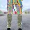 New colorful reflective trousers Europe and the United States casual plus size hip-hop trousers colorful reflective pants