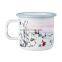 promotional imitation steel custom logo printing white printing decal enamel mug
