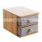 Wholesale Custom bamboo Jewelry gift box with fabric drawers