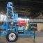 Portable rotary borehole 150m small hydraulic deep diesel engine  water well drill rig / drilling machine for sale