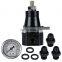 'Custom Logo Service' AN6 High Pressure Universal Adjustable Fuel Pressure Regulator With Gauge