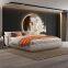 UMIKK Manufacturer Wholesale King Size Most Modern Top Grain Leather Bed