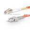 LC UPC to SC UPC Duplex 2.0mm PVC (OFNR) OM2 Multimode Fiber Optic Patch Cable