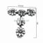 Metal plastic Acrylic Rhinestone Ornaments chain For Women Shoe