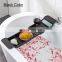 Luxury Extendable Bathroom Shelf Bathtub Tray Bath Tub Rack Candy Tray Bathtub Shelf Towel Book Holder Storage Organizer