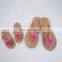 Hot Sale Summer Mommy daughter shoe set straw slippers water hyacinth sandals Vietnam Manufacturer