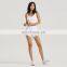 2 In 1 Pcs Women Yoga Mesh Shorts Gym Sets Custom Logo Ribbed Adjustable Sports Fitness Bras