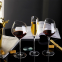 Wholesale Long Stem Beveled Red Wine Glass With Gold Rim Champagne Flutes For Wedding