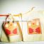 8*14cm yellow color with butterfly transparent organdy ribbon gift bags/bow wrapping pouches