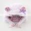 Japanese wholesale cute and high quality baby hats with animal ear flower pattern lining and strap infant wear child clothes kid