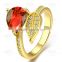 KZCR293 18K Gold Plated Jewelry Love Heart Ring