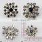 7 colors' Vintage Style Black Rhinestone Crystal Diamante Party Brooch Pins For Women Wedding Bouquet Brooch B0072