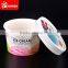 Custom printed colorful disposable yogurt ice cream paper bowl